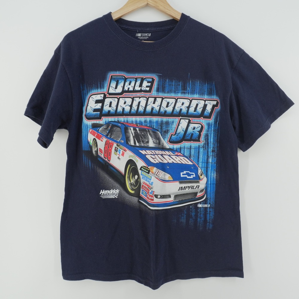 NASCAR Dale Earnhardt Jr T Shirt Mens Large Navy Blue #88 National Guard Graphic
